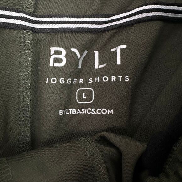 BYLT Men’s Jogger Shorts Size Large Dark Olive - Picture 5 of 8